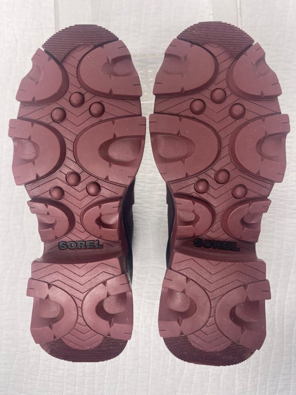 Sorel Womens Brex Chelsea Leather Ankle Booties 8 Maroon Brown Black Pull-On - Picture 7 of 10